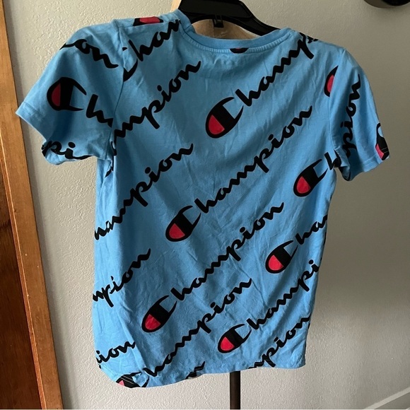 SET OF 3 Boys XL CHAMPION Short Sleeve Tshirt AOP Gray Blue - Picture 6 of 9